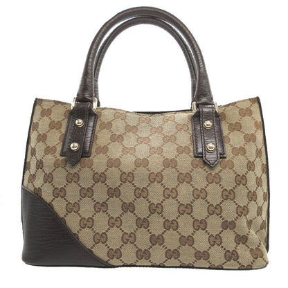 GUCCI Sherry Handbag in GG Canvas and Leather – 100% Authentic Pre-Owned Circa Early 2000s byTom Ford Era ✨Very Good