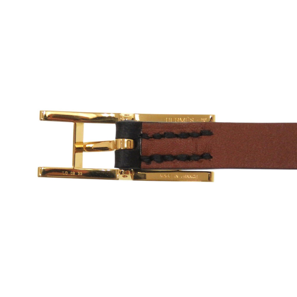 HERMÈS Beapi de Bourtour Double Tour Bracelet Black Swift Leather – Designed by Pierre Hardy, 2020s, 100% Authentic ✨Excellent Pre-Owned