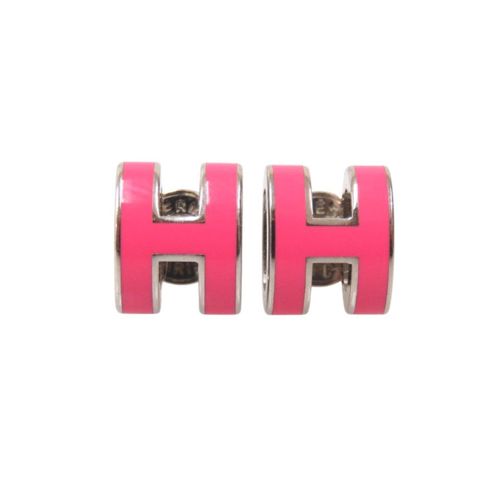 Hermès Pop H Pierced Earrings Pink Metal – Designed by Pierre Hardy, 2020s, 100% Authentic Pre-Owned