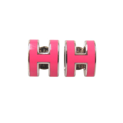 Hermès Pop H Pierced Earrings Pink Metal – Designed by Pierre Hardy, 2020s, 100% Authentic Pre-Owned