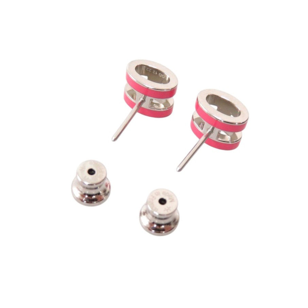 Hermès Pop H Pierced Earrings Pink Metal – Designed by Pierre Hardy, 2020s, 100% Authentic Pre-Owned