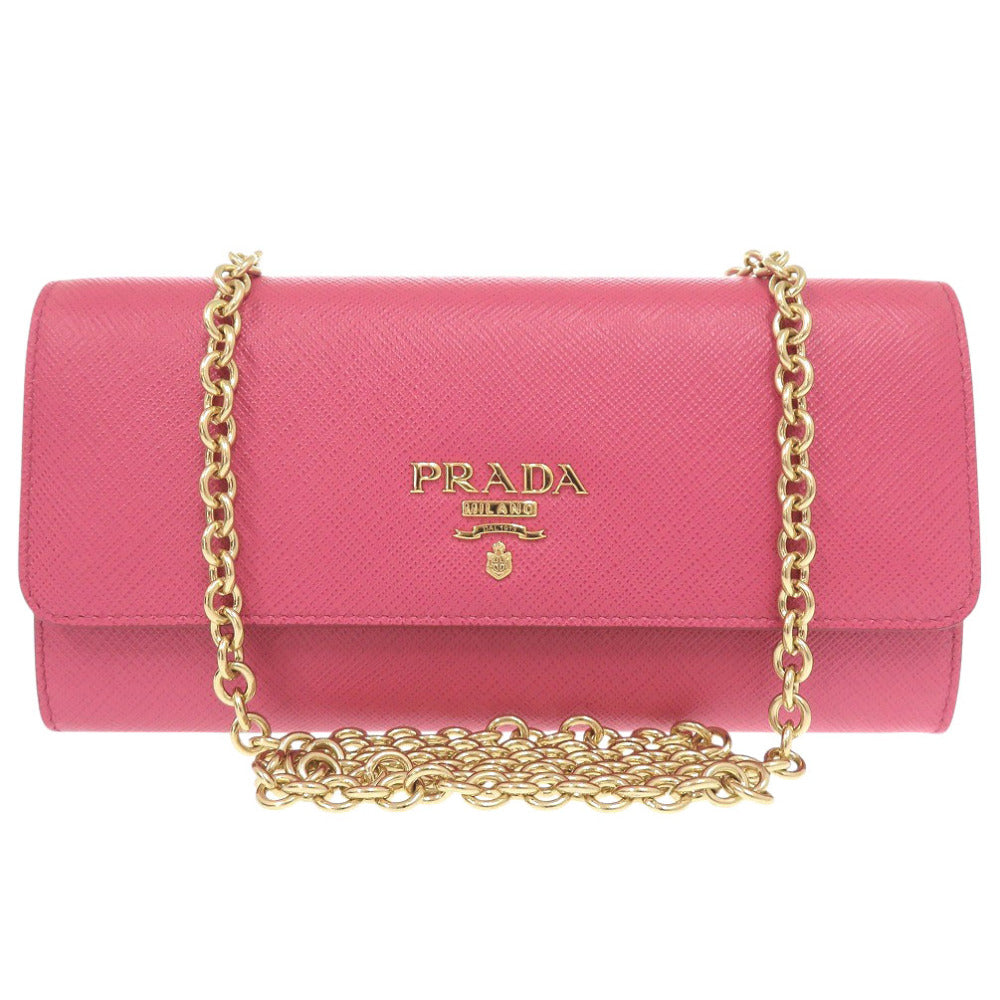 Prada – Chain Wallet – 1DH002 – Leather – Pink Peonia – Introduced Early 2010s by Miuccia Prada – 100% Authentic Pre-Owned ✨Pristine, Like-New✨