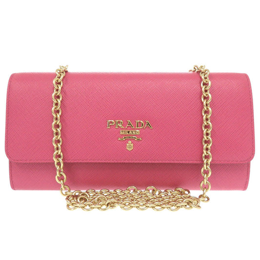 Prada – Chain Wallet – 1DH002 – Leather – Pink Peonia – Introduced Early 2010s by Miuccia Prada – 100% Authentic Pre-Owned ✨Pristine, Like-New✨