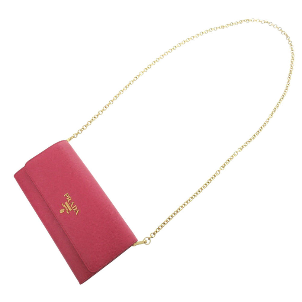Prada – Chain Wallet – 1DH002 – Leather – Pink Peonia – Introduced Early 2010s by Miuccia Prada – 100% Authentic Pre-Owned ✨Pristine, Like-New✨
