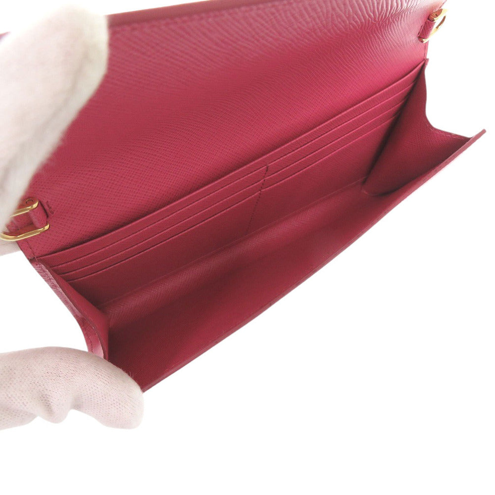 Prada – Chain Wallet – 1DH002 – Leather – Pink Peonia – Introduced Early 2010s by Miuccia Prada – 100% Authentic Pre-Owned ✨Pristine, Like-New✨