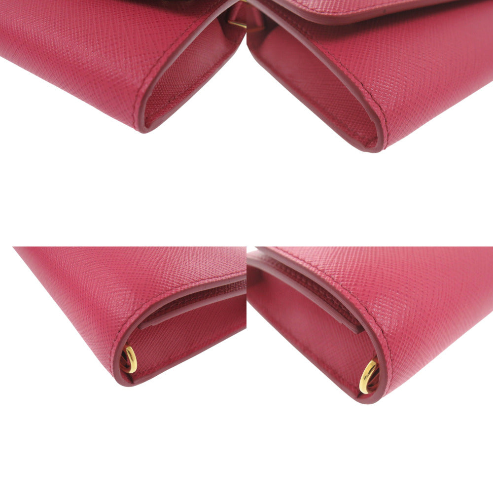 Prada – Chain Wallet – 1DH002 – Leather – Pink Peonia – Introduced Early 2010s by Miuccia Prada – 100% Authentic Pre-Owned ✨Pristine, Like-New✨