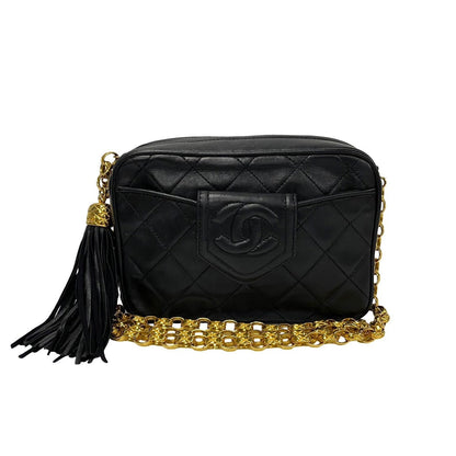 CHANEL Vintage Matelassée Caviar Leather, Gold-Tone Hardware, Made in Italy, 1st Series (Circa 1989–1991) – Pre-Owned, 100% Authentic