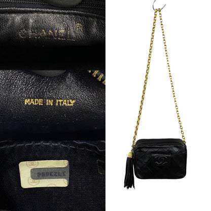 CHANEL Vintage Matelassée Caviar Leather, Gold-Tone Hardware, Made in Italy, 1st Series (Circa 1989–1991) – Pre-Owned, 100% Authentic