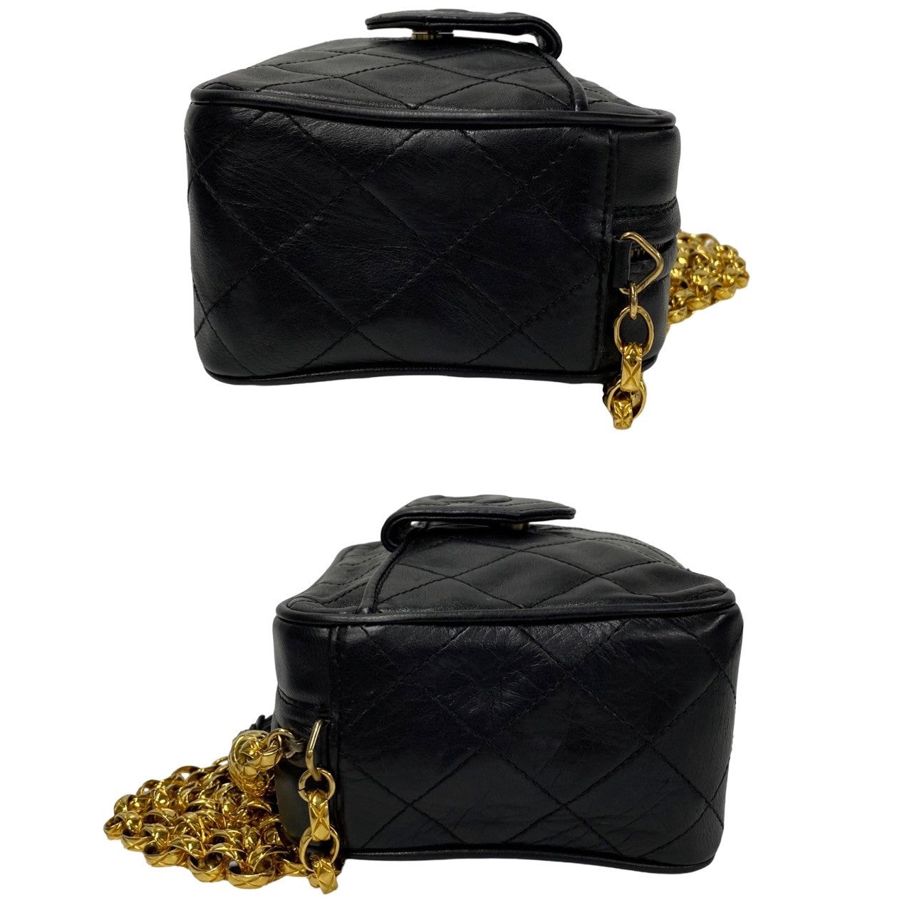 CHANEL Vintage Matelassée Caviar Leather, Gold-Tone Hardware, Made in Italy, 1st Series (Circa 1989–1991) – Pre-Owned, 100% Authentic