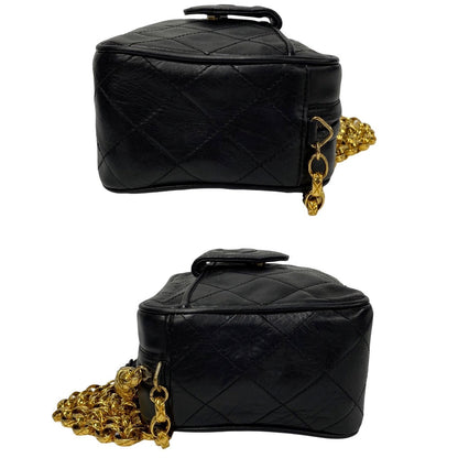 CHANEL Vintage Matelassée Caviar Leather, Gold-Tone Hardware, Made in Italy, 1st Series (Circa 1989–1991) – Pre-Owned, 100% Authentic