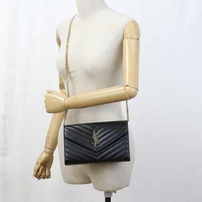 SAINT LAURENT – Cassandra Chain Wallet by Anthony Vaccarello 2018–2019 100% Authentic A Rank ✨ Excellent Pre-Owned