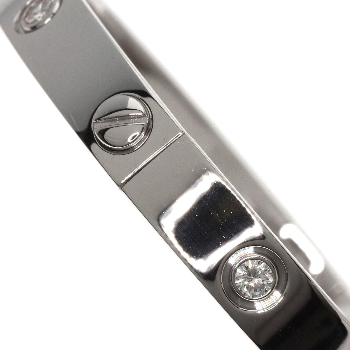 Cartier Love Bracelet Half Diamond #17 with Driver – 18K White Gold –