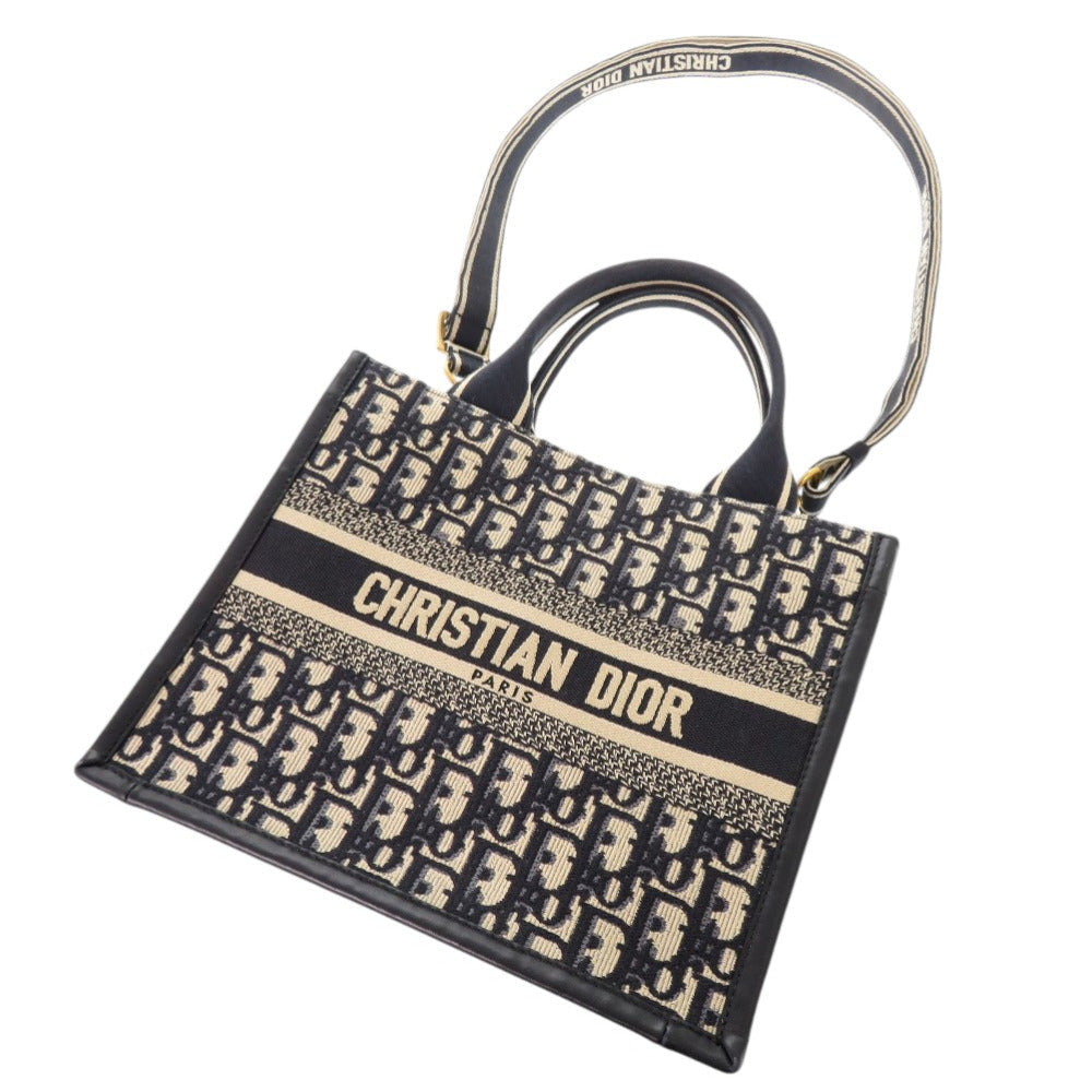 Christian Dior Oblique Book Tote                  Canvas & Leather