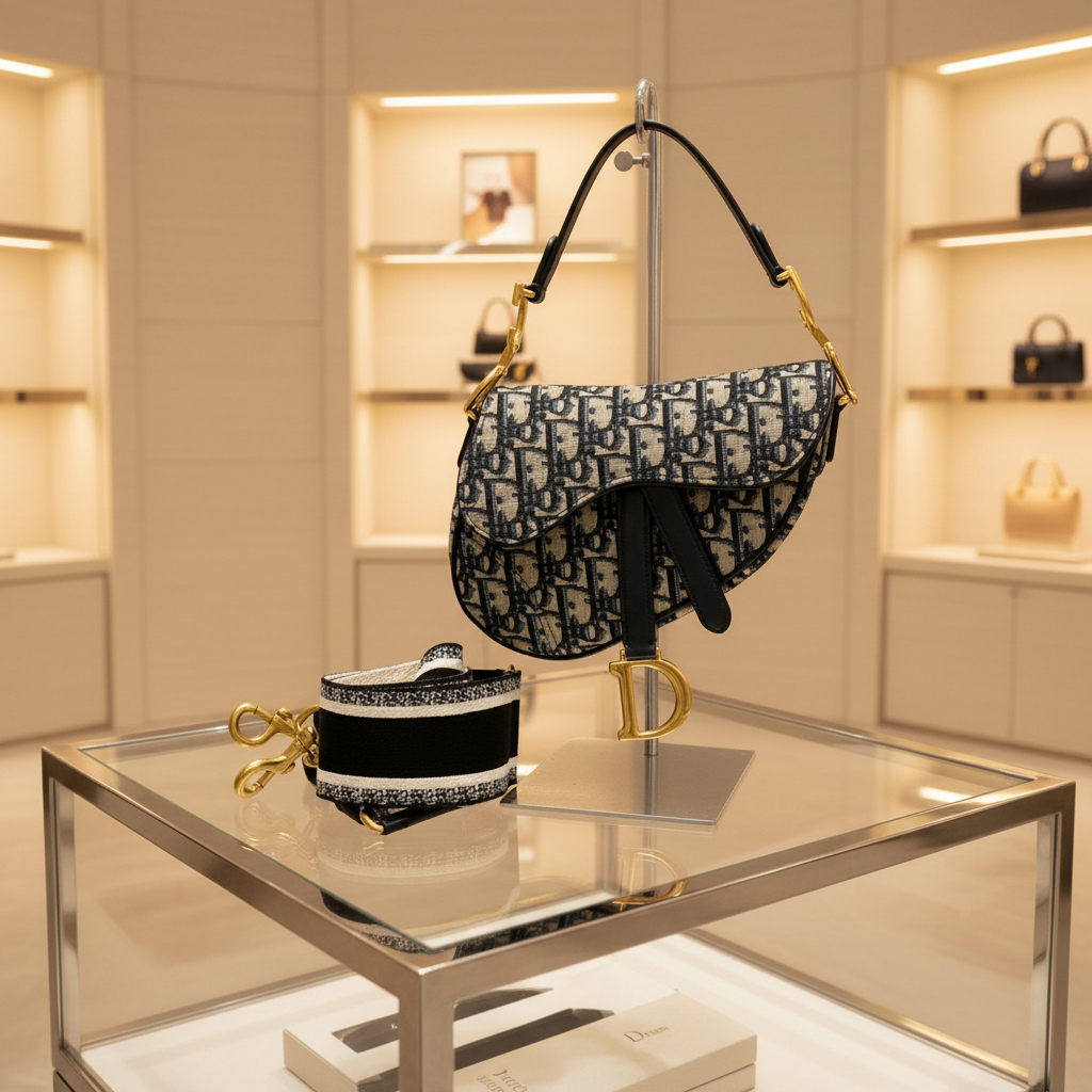 Christian Dior Oblique Saddle Bag (Reissue)
Leather, Canvas Navy Trotter Patern Oblique