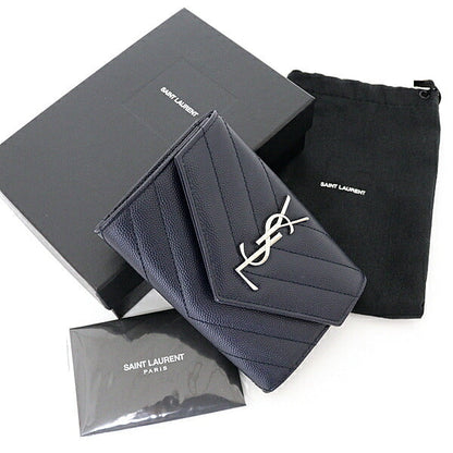 SAINT LAURENT – Small Navy Envelope Wallet– Navy – 100% Authentic Pre-Owned ✨UNUSED ✨