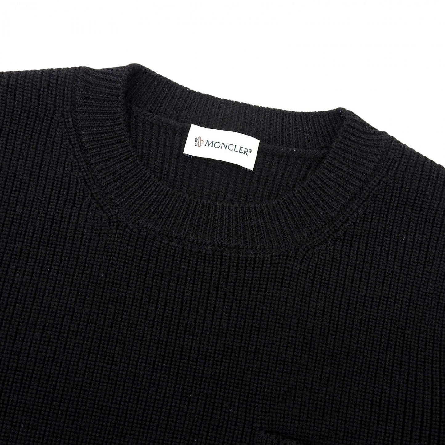 MONCLER – Knit Sweater – MAGLIONE – Black Wool – Size S