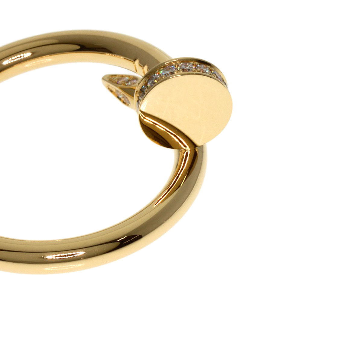 CARTIER Juste un Clou Classic Diamond Ring 18K Yellow Gold 100% Authentic Pre-Owned ✨ A Rank Excellent