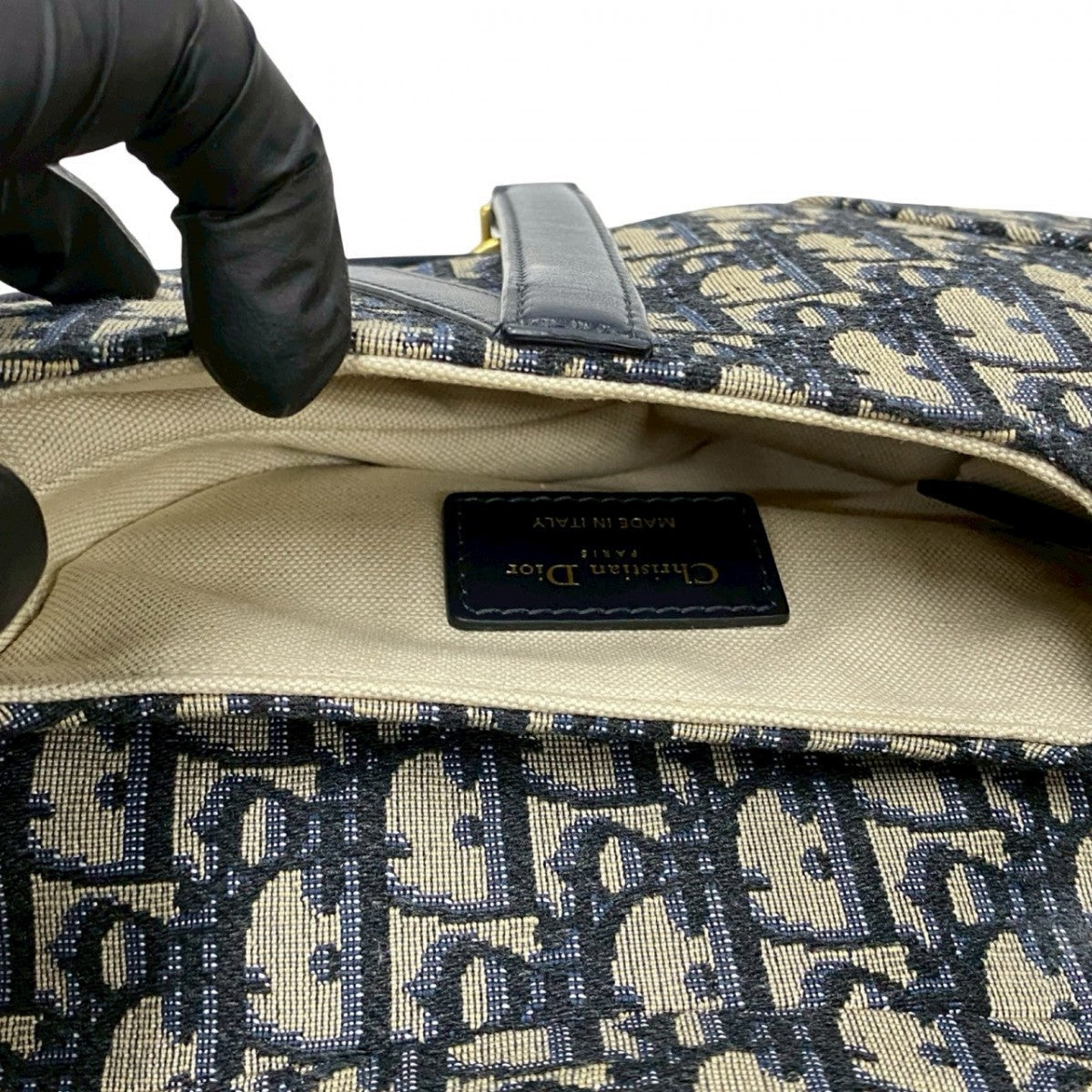 Christian Dior Oblique Saddle Bag (Reissue)
Leather, Canvas Navy Trotter Patern Oblique