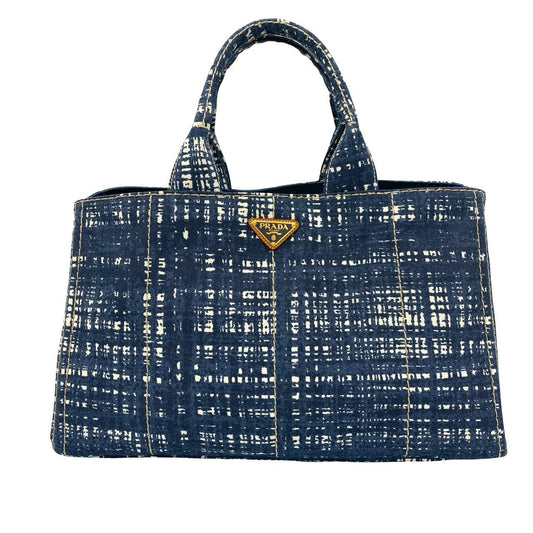 Prada Blue canvas with signature triangle logo hardware Introduced Early 2000s by Miuccia Prada – 100% Authentic Pre-Owned AB Rank ✨ Gently Used