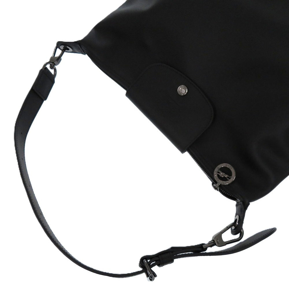 Longchamp – Le Pliage Extra Shoulder Bag – Black Leather – 100% Authentic ✨Pristine Pre-Owned Condition