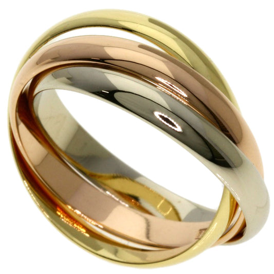 CARTIER Trinity Ring SM #48 18K Yellow, White & Pink Gold – 100% Authentic ✨ Excellent Pre-Owned Condition
