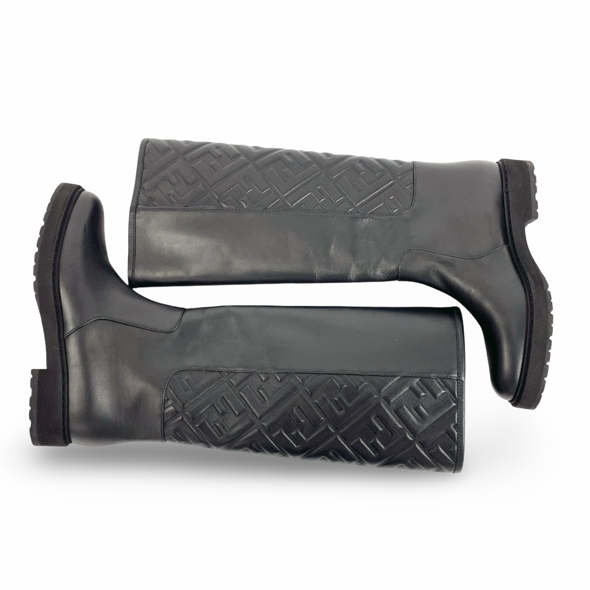 FENDI – Long Boots Zucca Embossed FF Motif – 2021 – 100% Authentic ✨Excellent Pre-Owned with light use Condition