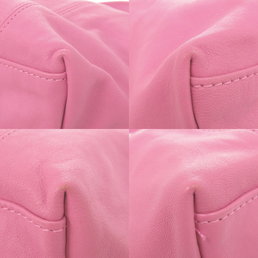 LONGCHAMP – Le Pliage Cuir 2-Way Folding Handbag – Pink Leather – 100% Authentic ✨Excellent Pre-Owned