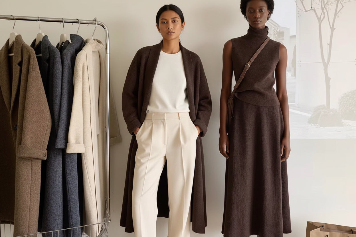 Women's 3-Piece Knit
Sweater Set - Long Cardigan, Sleeveless Top & Midi Skirt - Winter Soft lounge set