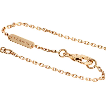 VAN CLEEF & ARPELS Vintage Alhambra Bullseye Diamond Necklace – 18K Pink Gold 100% Authentic Pre-Owned A Rank  ✨ Excellent