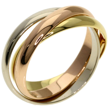 CARTIER Trinity Ring SM #48 18K Yellow, White & Pink Gold – 100% Authentic ✨ Excellent Pre-Owned Condition