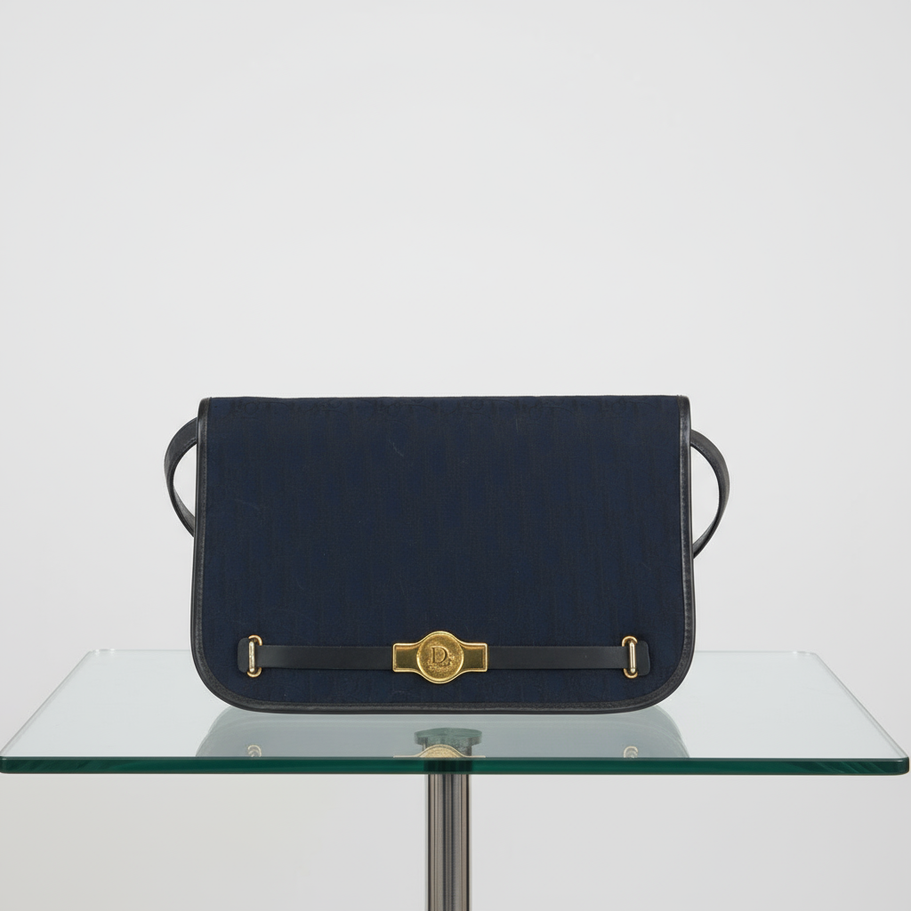 Christian Dior Trotter Canvas navy Gold