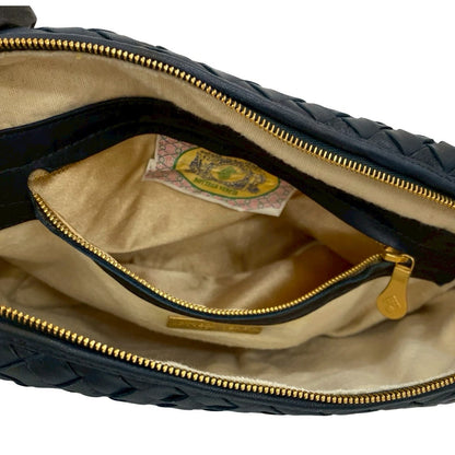 Bottega Veneta Intrecciato Leather Navy by Tomas Maier Era Mid 2010s 100% Authentic ✨ Excellent Pre-Owned