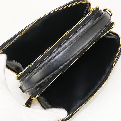 MIU MIU  – 2-Way Handbag / Diagonal Shoulder Bag – Black Leather – Gold Hardware – Italy – 100% Authentic Pre-Owned ✨ Gently used