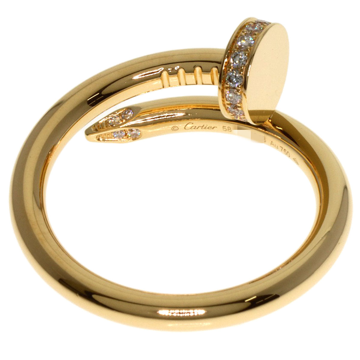 CARTIER Juste un Clou Classic Diamond Ring 18K Yellow Gold 100% Authentic Pre-Owned ✨ A Rank Excellent