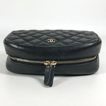 CHANEL – Pouch – CC COCO Mark Logo Matelassée– Karl Lagerfeld Era – Approx. 2018–2019 – 100% Authentic Pre-Owned                      SA Rank ✨ Excellent