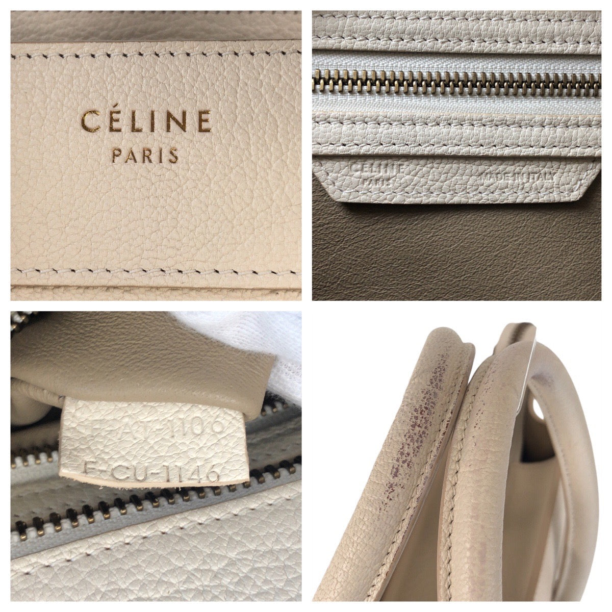 Celine The Luggage Micro Phoebe Philo Era – Early 2010s – Ivory/Gold Metal – 100% Authentic Pre-Owned ✨