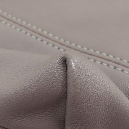 Longchamp Classic Leather Logo Line (2000s Collection) Leather Gray – 100% Authentic ✨Excellent Pre-Owned