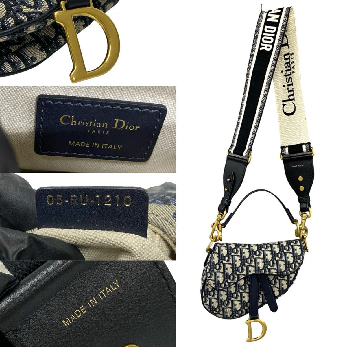 Christian Dior Oblique Saddle Bag (Reissue)
Leather, Canvas Navy Trotter Patern Oblique
