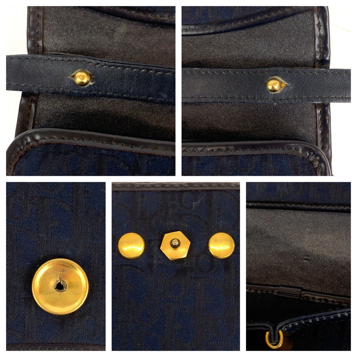 Christian Dior Trotter Canvas navy Gold