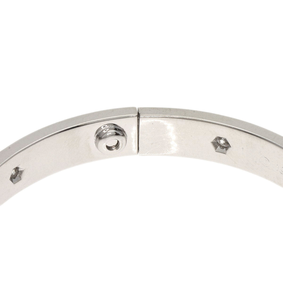 Cartier Love Bracelet Half Diamond #17 with Driver – 18K White Gold –