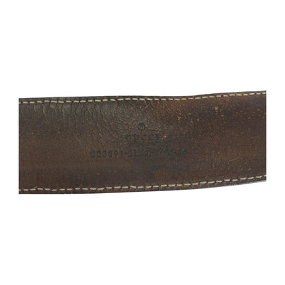 GUCCI – Interlocking Belt – Black Leather – 100% Authentic Pre-Owned ✨Very Good Pre-Owned Condition