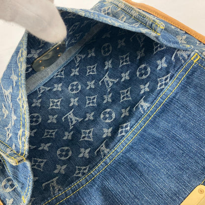 Louis Vuitton Denim Flat Shopper MM Blue Circa 2005 ✨Very Good Vintage Condition✨