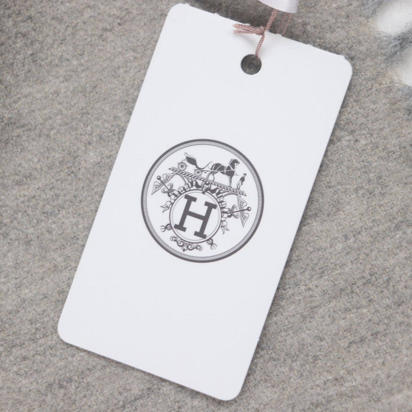 HERMÈS Perpetual Scarf Cashmere Gray