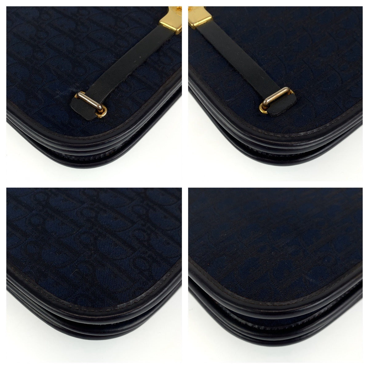 Christian Dior Trotter Canvas navy Gold