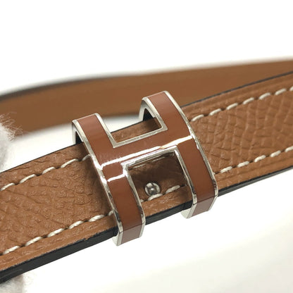 HERMÈS – “Pop H” Belt 15 Epsom Leather Brown Size 80 Introduced 2010 Inspired by Philippe Mouquet – 100% Authentic Pre-Owned Near Mint✨