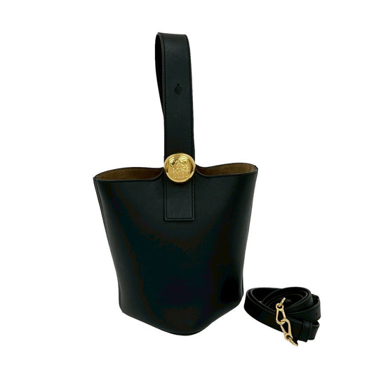 LOEWE – Pebble Bucket Mini – Anagram Logo Metal – Jonathan Anderson – 2022 – 100% Authentic Pre-Owned SA Rank            ✨Near-mint✨