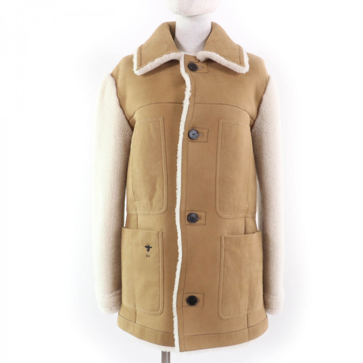 Christian Dior – Mouton Jacket – Beige Lambskin Shearling –