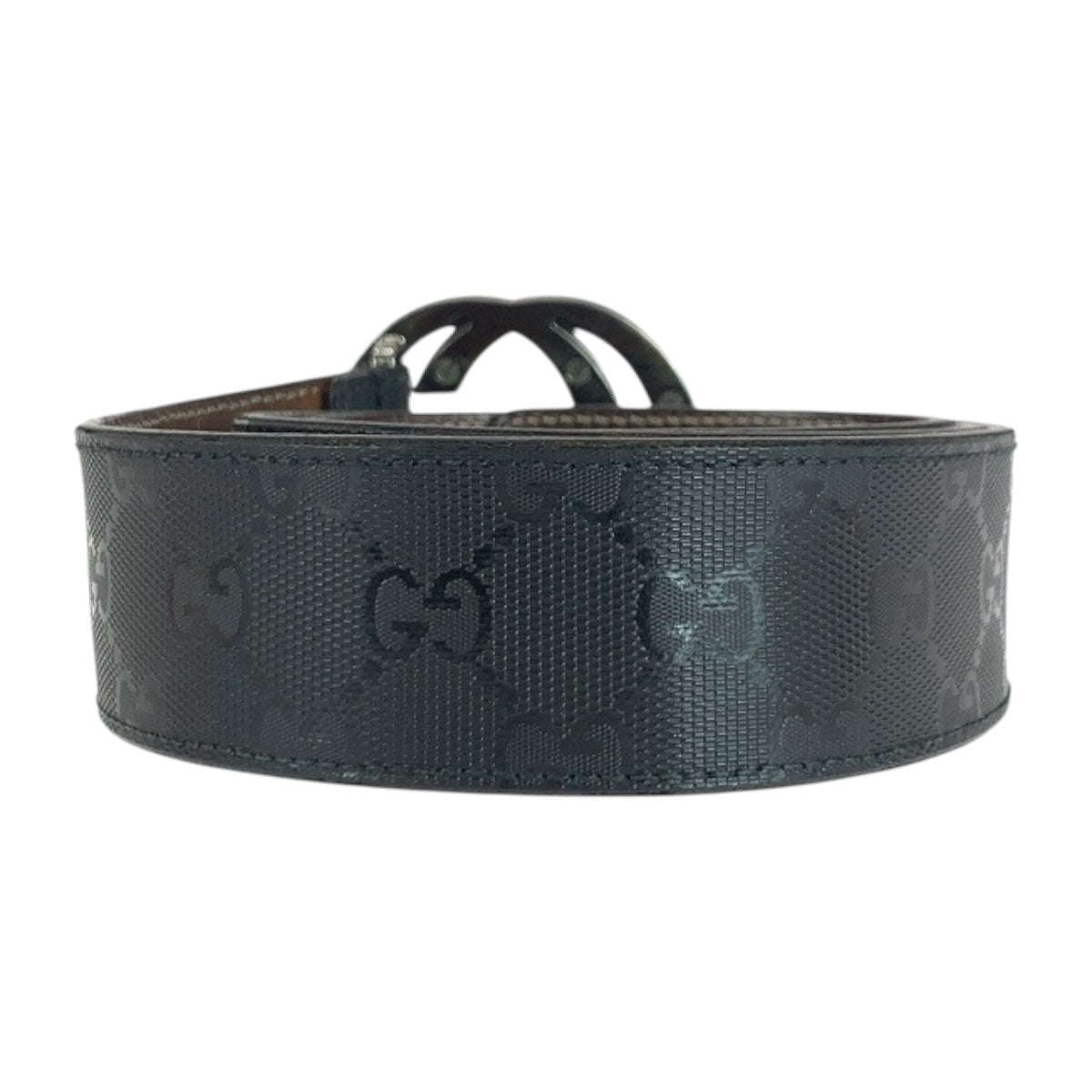 GUCCI – Interlocking Belt – Black Leather – 100% Authentic Pre-Owned ✨Very Good Pre-Owned Condition