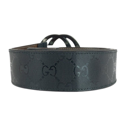 GUCCI – Interlocking Belt – Black Leather – 100% Authentic Pre-Owned ✨Very Good Pre-Owned Condition