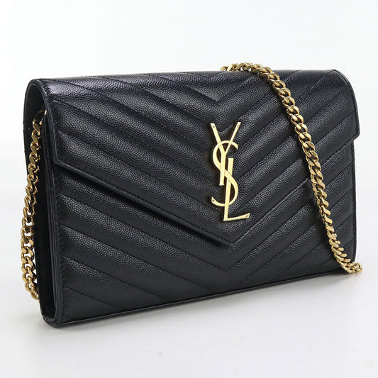 SAINT LAURENT – Cassandra Chain Wallet by Anthony Vaccarello 2018–2019 100% Authentic A Rank ✨ Excellent Pre-Owned